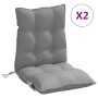 Cojines para silla con respaldo bajo 2 uds tela Oxford gris en Decoración | Comprar online en Foru.es