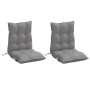 Cojines para silla con respaldo bajo 2 uds tela Oxford gris en Decoración | Comprar online en Foru.es