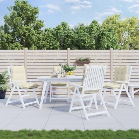 Cojines para silla con respaldo bajo 4 uds tela Oxford crema en Decoración | Comprar online en Foru.es