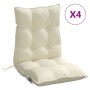 Cojines para silla con respaldo bajo 4 uds tela Oxford crema en Decoración | Comprar online en Foru.es