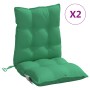 Cojines para silla con respaldo bajo 2 uds tela Oxford verde en Decoración | Comprar online en Foru.es