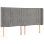 Cama box spring colchón y LED terciopelo gris claro 180x200 cm de vidaXL, Camas y somieres - Ref: Foro24-3139697, Precio: 602...