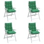 Cojines para silla con respaldo bajo 4 uds tela Oxford verde en Decoración | Comprar online en Foru.es