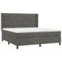 Cama box spring colchón y LED terciopelo gris oscuro 180x200 cm de vidaXL, Camas y somieres - Ref: Foro24-3139758, Precio: 60...