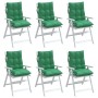 Cojines para silla con respaldo bajo 6 uds tela Oxford verde en Decoración | Comprar online en Foru.es