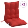 Cojines para silla con respaldo bajo 2 uds tela Oxford rojo en Decoración | Comprar online en Foru.es