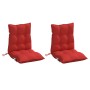Cojines para silla con respaldo bajo 2 uds tela Oxford rojo en Decoración | Comprar online en Foru.es