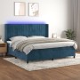 Cama box spring colchón y LED terciopelo azul oscuro 200x200 cm de vidaXL, Camas y somieres - Ref: Foro24-3139707, Precio: 68...