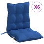 Cojines para silla respaldo bajo 6 uds tela Oxford azul real en Decoración | Comprar online en Foru.es