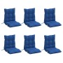 Cojines para silla respaldo bajo 6 uds tela Oxford azul real en Decoración | Comprar online en Foru.es