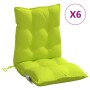 Cojines para silla respaldo bajo 6 uds tela Oxford verde brillo en Decoración | Comprar online en Foru.es