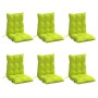Cojines para silla respaldo bajo 6 uds tela Oxford verde brillo en Decoración | Comprar online en Foru.es