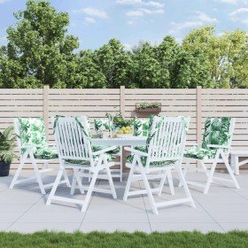 Cojines para silla respaldo bajo 6 uds tela estampado de hojas en Decoración | Comprar online en Foru.es