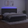 Cama box spring colchón y LED terciopelo gris oscuro 200x200 cm de vidaXL, Camas y somieres - Ref: Foro24-3139704, Precio: 64...
