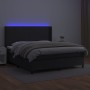 Cama box spring colchón y LED cuero sintético negro 180x200 cm de vidaXL, Camas y somieres - Ref: Foro24-3139277, Precio: 629...