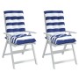 Cojines silla respaldo bajo 2 uds tela Oxford rayas azul blanco en Decoración | Comprar online en Foru.es