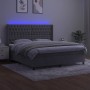 Cama box spring colchón y LED terciopelo gris claro 180x200 cm de vidaXL, Camas y somieres - Ref: Foro24-3139757, Precio: 635...