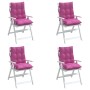 Cojines para silla con respaldo bajo 4 uds tela Oxford rosa en Decoración | Comprar online en Foru.es