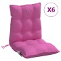 Cojines para silla con respaldo bajo 6 uds tela Oxford rosa en Decoración | Comprar online en Foru.es