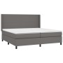 Cama box spring colchón y LED cuero sintético gris 200x200 cm de vidaXL, Camas y somieres - Ref: Foro24-3139287, Precio: 766,...