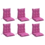 Cojines para silla con respaldo bajo 6 uds tela Oxford rosa en Decoración | Comprar online en Foru.es