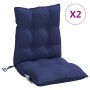 Cojines de silla de respaldo bajo 2 uds tela azul marino en Decoración | Comprar online en Foru.es