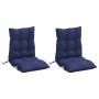 Cojines de silla de respaldo bajo 2 uds tela azul marino en Decoración | Comprar online en Foru.es