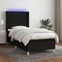Cama box spring colchón y luces LED tela negro 80x200 cm de vidaXL, Camas y somieres - Ref: Foro24-3139071, Precio: 328,70 €,...