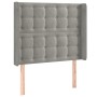 Cama box spring colchón y LED terciopelo gris claro 100x200 cm de vidaXL, Camas y somieres - Ref: Foro24-3139787, Precio: 339...