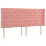Cama box spring colchón y LED terciopelo rosa 200x200 cm de vidaXL, Camas y somieres - Ref: Foro24-3139768, Precio: 681,27 €,...