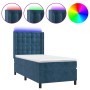 Cama box spring colchón y LED terciopelo azul oscuro 90x190 cm de vidaXL, Camas y somieres - Ref: Foro24-3139779, Precio: 355...