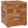 Taburete con almacenamiento madera maciza de teca de vidaXL, Taburetes y sillas plegables - Ref: Foro24-281654, Precio: 175,8...