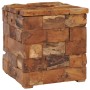 Taburete con almacenamiento madera maciza de teca de vidaXL, Taburetes y sillas plegables - Ref: Foro24-281654, Precio: 175,8...