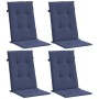 Cojines para silla con respaldo alto 4 uds tela azul marino en Decoración | Comprar online en Foru.es