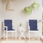 Cojines para silla con respaldo bajo 2 uds tela azul marino en Decoración | Comprar online en Foru.es