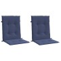 Cojines para silla con respaldo bajo 2 uds tela azul marino en Decoración | Comprar online en Foru.es