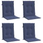 Cojines para silla con respaldo bajo 4 uds tela azul marino en Decoración | Comprar online en Foru.es