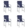 Cojines para silla con respaldo bajo 4 uds tela azul marino en Decoración | Comprar online en Foru.es
