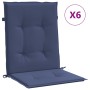 Cojines para silla con respaldo bajo 6 uds tela azul marino en Decoración | Comprar online en Foru.es