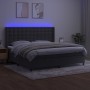 Cama box spring colchón y LED terciopelo gris oscuro 200x200 cm de vidaXL, Camas y somieres - Ref: Foro24-3139824, Precio: 61...