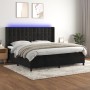 Cama box spring colchón y LED terciopelo negro 200x200 cm de vidaXL, Camas y somieres - Ref: Foro24-3139825, Precio: 644,80 €...
