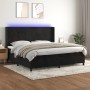 Cama box spring colchón y LED terciopelo negro 200x200 cm de vidaXL, Camas y somieres - Ref: Foro24-3139465, Precio: 671,28 €...