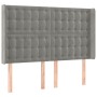Cama box spring colchón y LED terciopelo gris claro 140x190 cm de vidaXL, Camas y somieres - Ref: Foro24-3139799, Precio: 581...