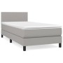Cama box spring con colchón tela gris claro 90x200 cm de vidaXL, Camas y somieres - Ref: Foro24-3139865, Precio: 294,70 €, De...