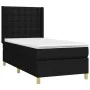 Box spring bed mattress and LED lights black fabric 90x190 cm by vidaXL, Beds and slatted bases - Ref: Foro24-3139159, Price:...