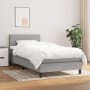 Cama box spring con colchón tela gris claro 80x200 cm de vidaXL, Camas y somieres - Ref: Foro24-3139849, Precio: 268,49 €, De...