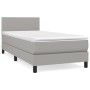 Cama box spring con colchón tela gris claro 80x200 cm de vidaXL, Camas y somieres - Ref: Foro24-3139849, Precio: 268,49 €, De...
