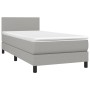 Cama box spring con colchón tela gris claro 80x200 cm de vidaXL, Camas y somieres - Ref: Foro24-3139849, Precio: 268,49 €, De...