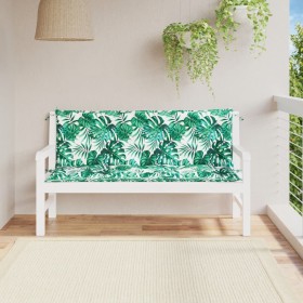 Cojines banco jardín 2 uds tela estampado de hojas 150x50x7 cm en Decoración | Comprar online en Foru.es