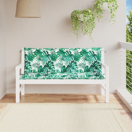 Cojines banco jardín 2 uds tela estampado de hojas 150x50x7 cm en Decoración | Comprar online en Foru.es